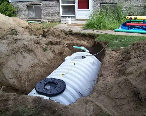 Proceso de construcción de fosa sanitaria