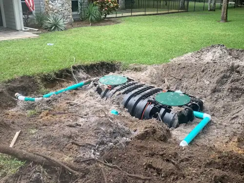 Resultado final de instalación de fosa sanitaria